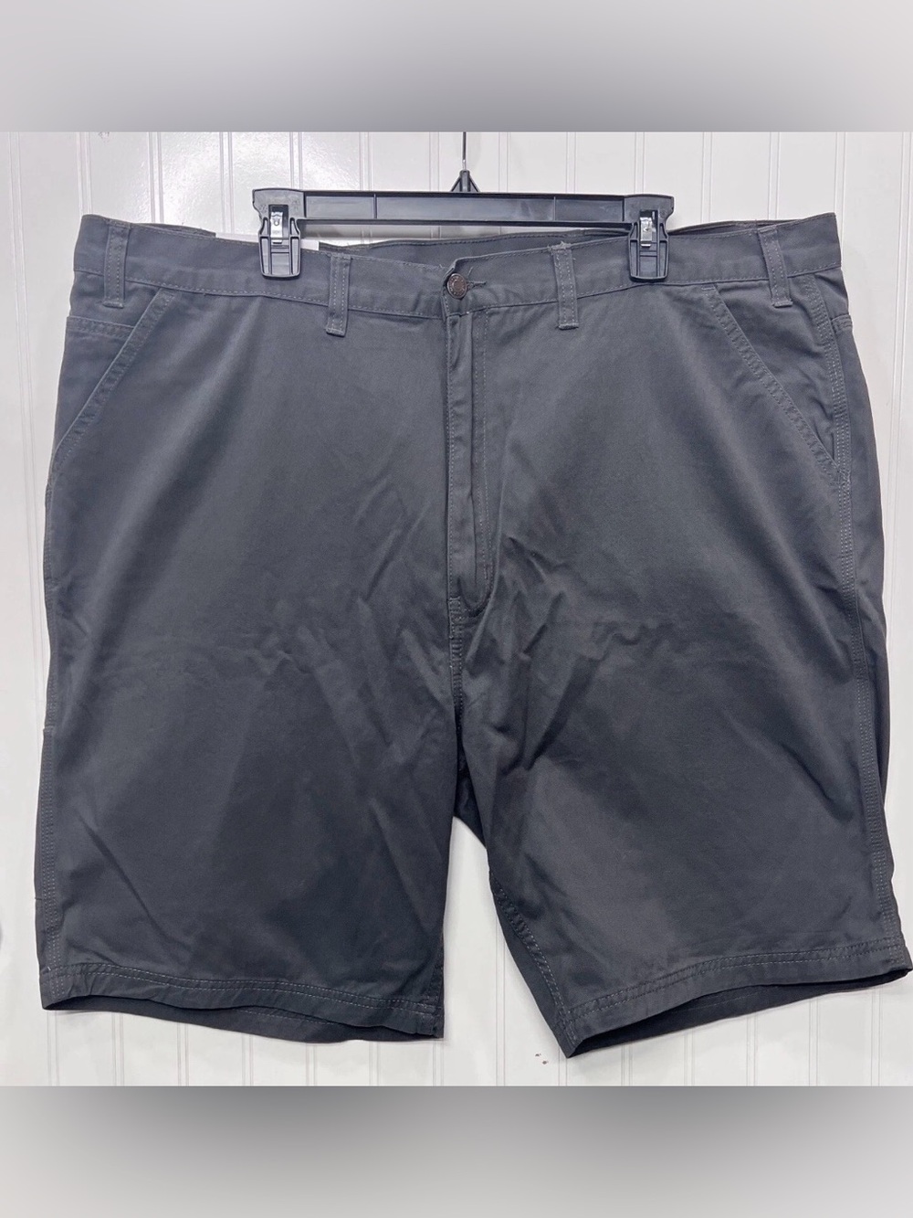 New Full Blue Work Shorts Gray Size 46  Cotton Cell Pocket Inseam 11” Bermuda
